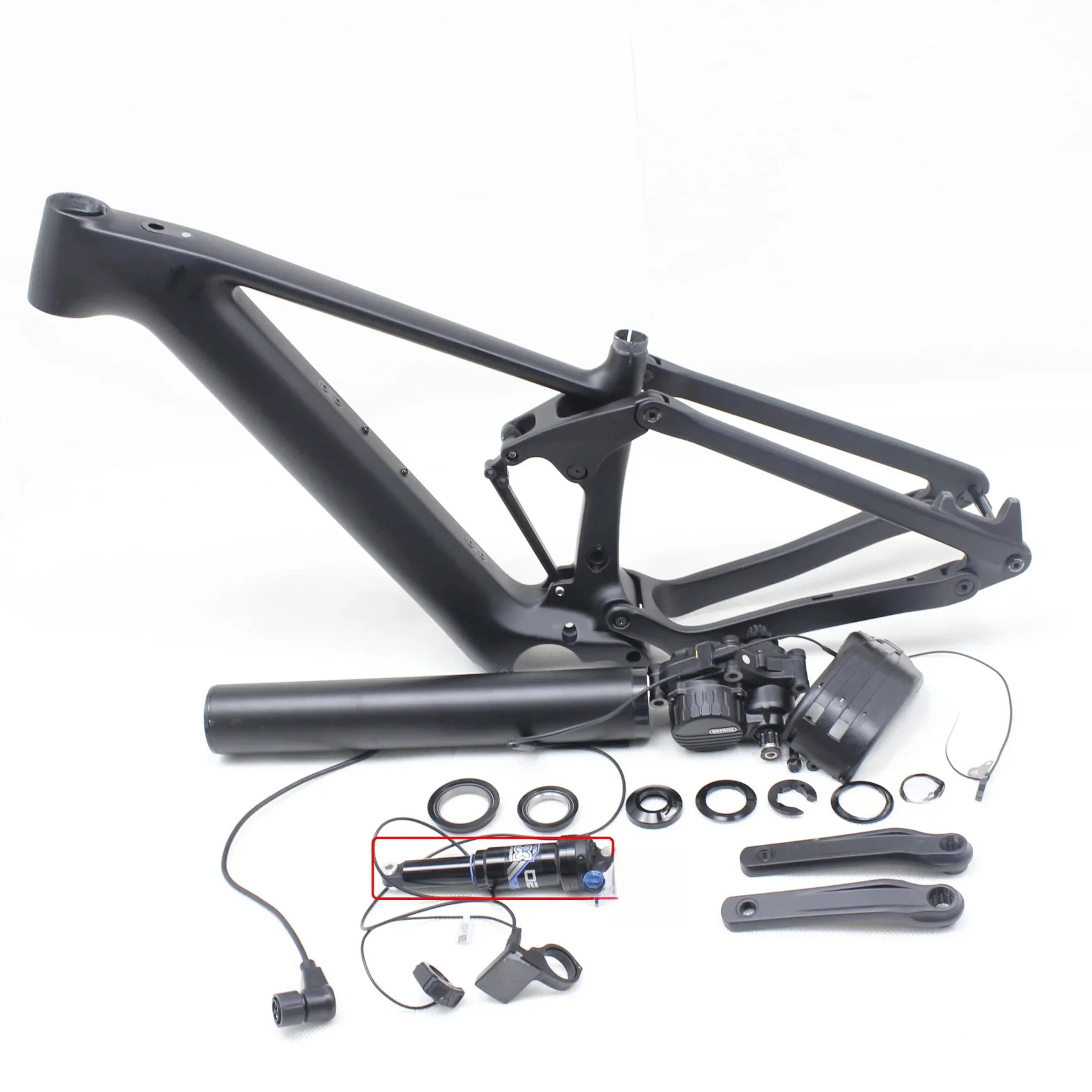 AliExpress New CEF50 Mountain Bike 29er Full Carbon Fibre Full Suspension Disc Brake Electric power assistance