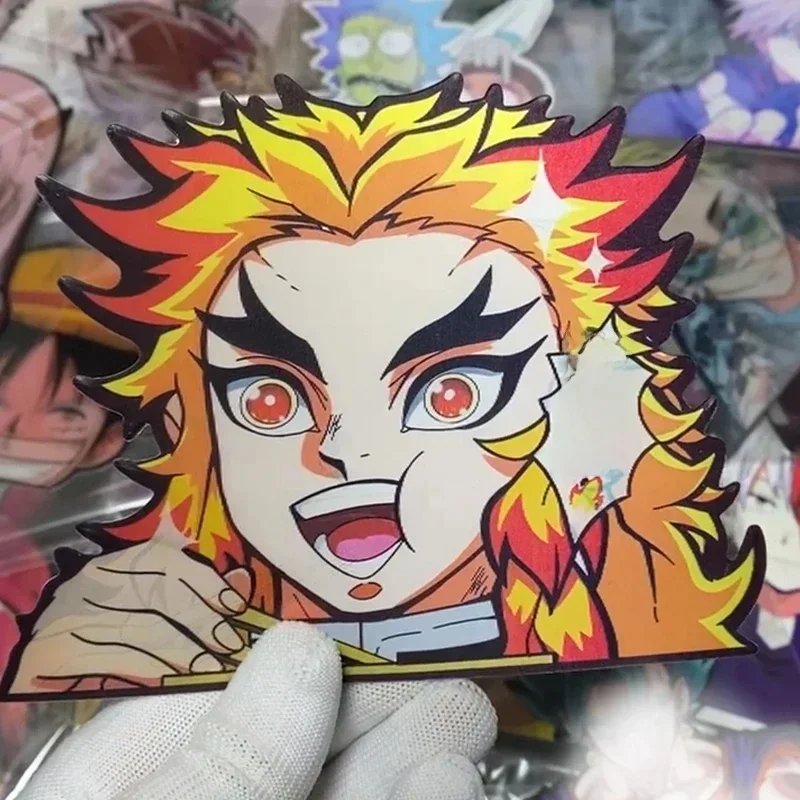 Kyoujurou-Autocollant étanche Demon Slayer, anime lenticulaire 3D, ordinateur portable, réfrigérateur, planche à roulettes, autocollant mural, jouet pour enfants, cadeau