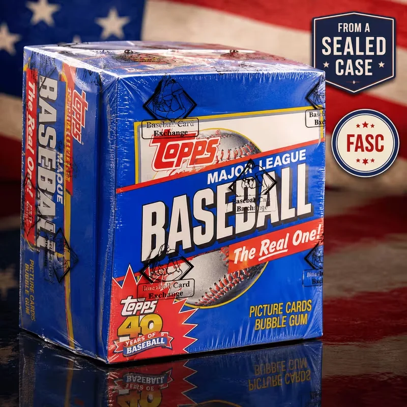 1988-1992 Topps Baseball Unopened Vending Box, Assorted Year Randomly Shipped, FASC, Vintage Baseball Cards, Sports Trading Card Collector Box for Display