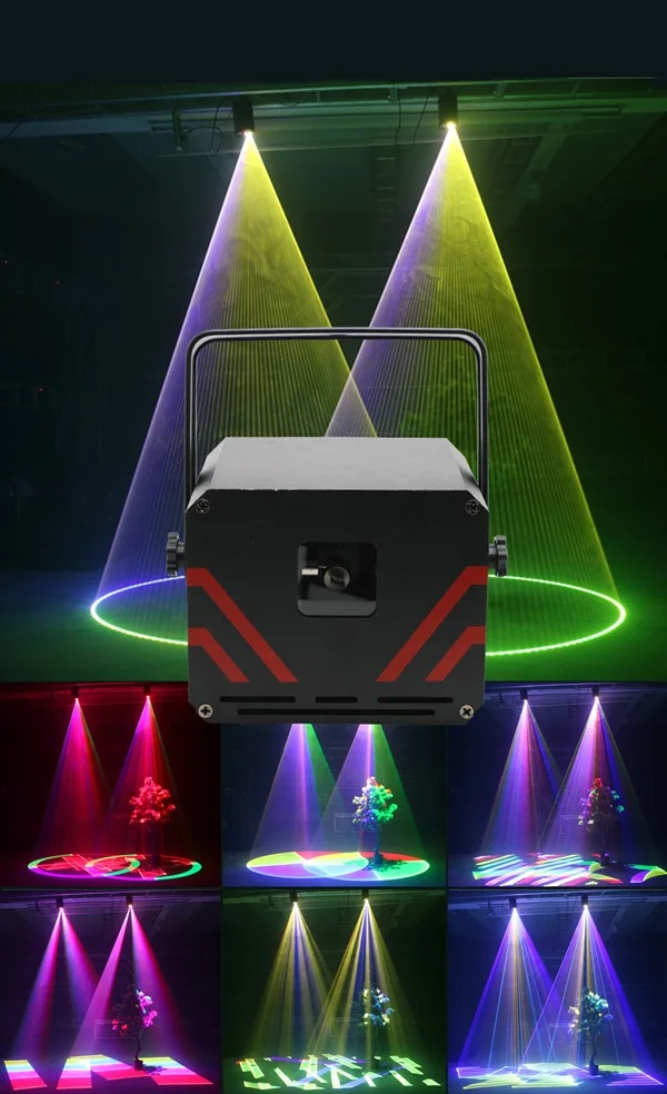 MY Laser Mini Portable Laser Show App afstandsbediening 2W DMX full colour laserlichten