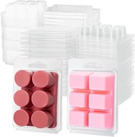 10pcs 6 Cavity Candle Melt Clamshell Models  Clear Empty Cube Tray for Wickless Tart for Candle-Making & Soap