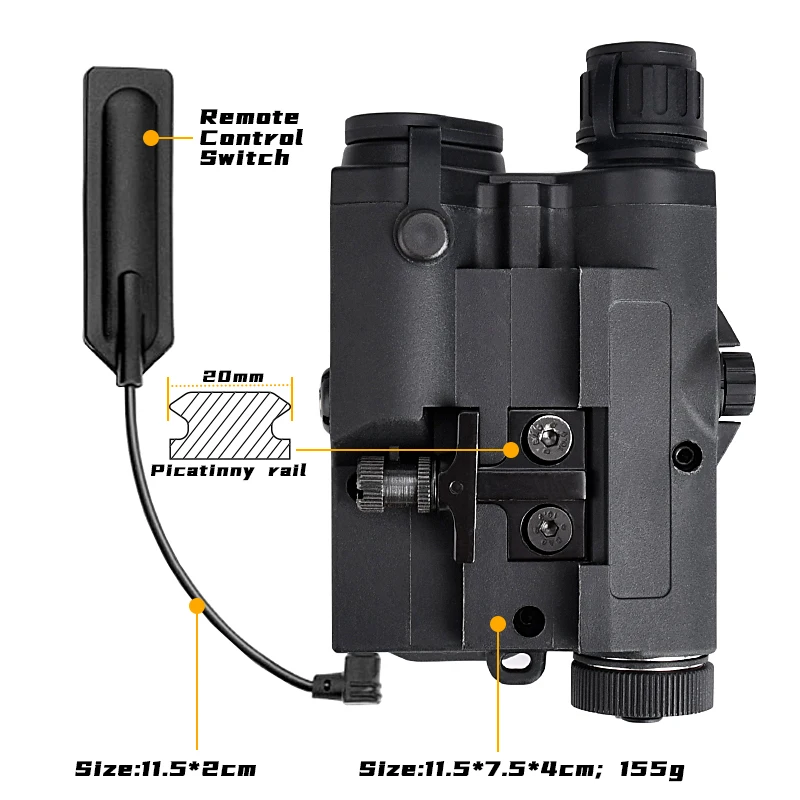 التكتيكية الادسنس PEQ-15 PEQ15 LA5C ريد دوت مؤشر الليزر التمويه غير مرئية الشريط كشاف ضوء LED ستروب مصباح يدوي #3