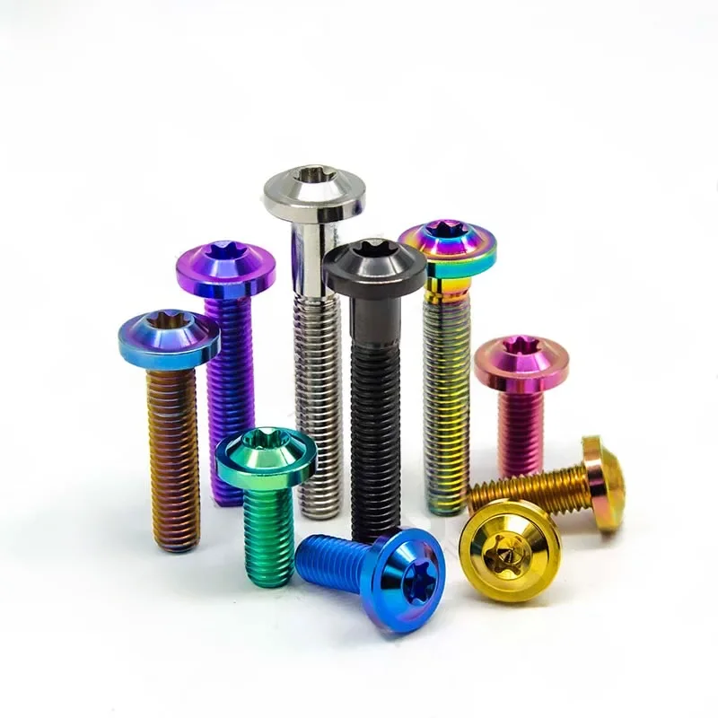 AliExpress TITST TS M4/M5/M6/M8X10/15/20/25/30/35-60mm multicolor Titanium Bolts Screws Button Torx Head Bicycle