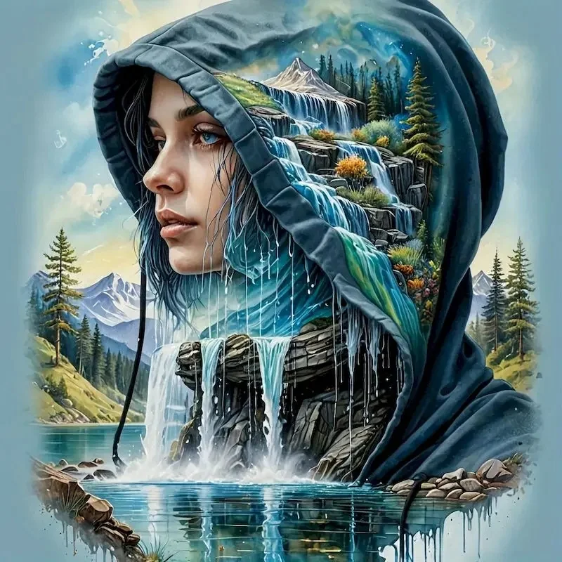 SDOYUNO Diy 5d kobiety Fantasy obraz diamentowy krajobraz artystyczny ziemi w pełni z okrągłych wiertła mozaika dekoracja ścienna mozaikowa krzyż — 2