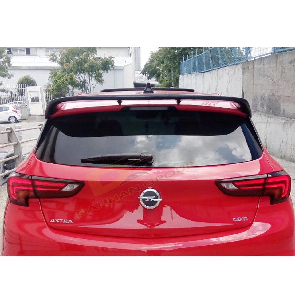 Opel Astra K 2015 - UP OPC สไตล์สปอยเลอร์ปีกด้านหลัง Extension ทาสีหรือดิบพื้นผิวคุณภาพสูงวัสดุไฟเบอร์กลาส astra ชุด