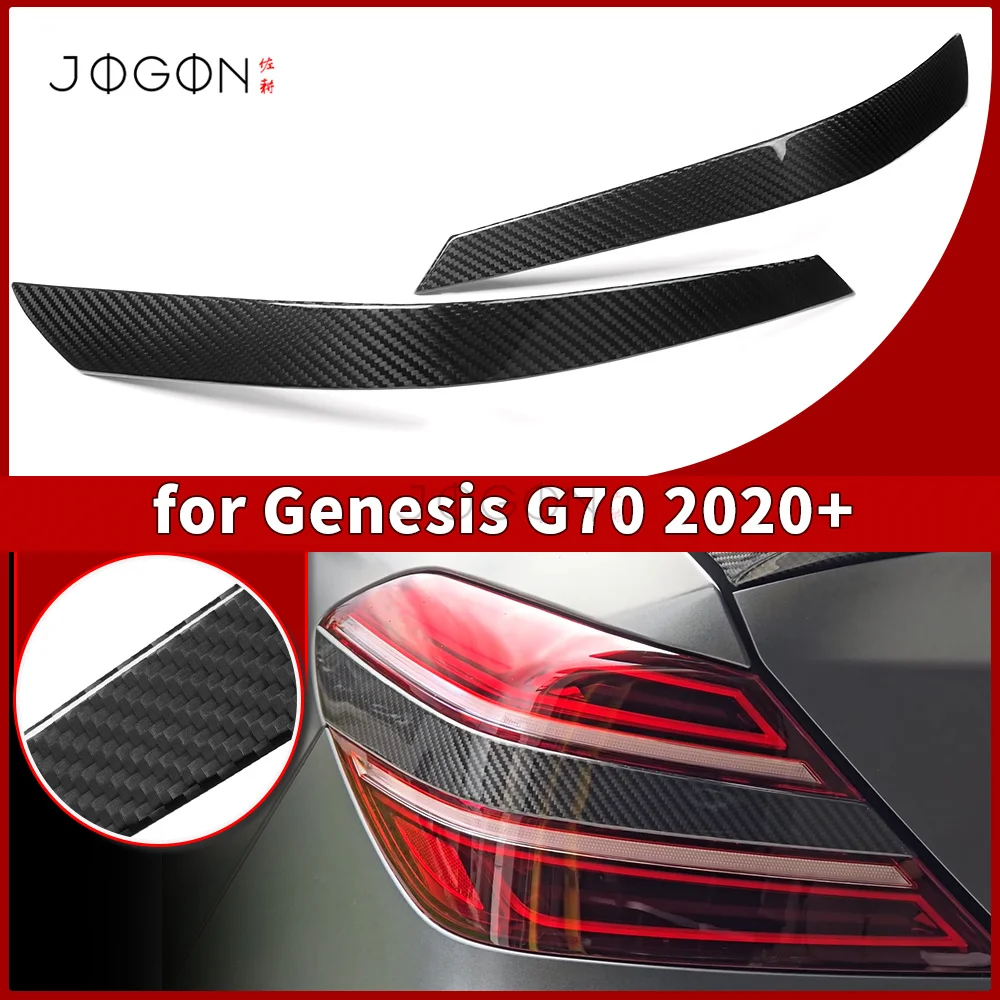 

Для Genesis G70 2022-2025 задний фонарь стоп-сигнала центральная отделка настоящие сухие внешние аксессуары из углеродного волокна Stick-on