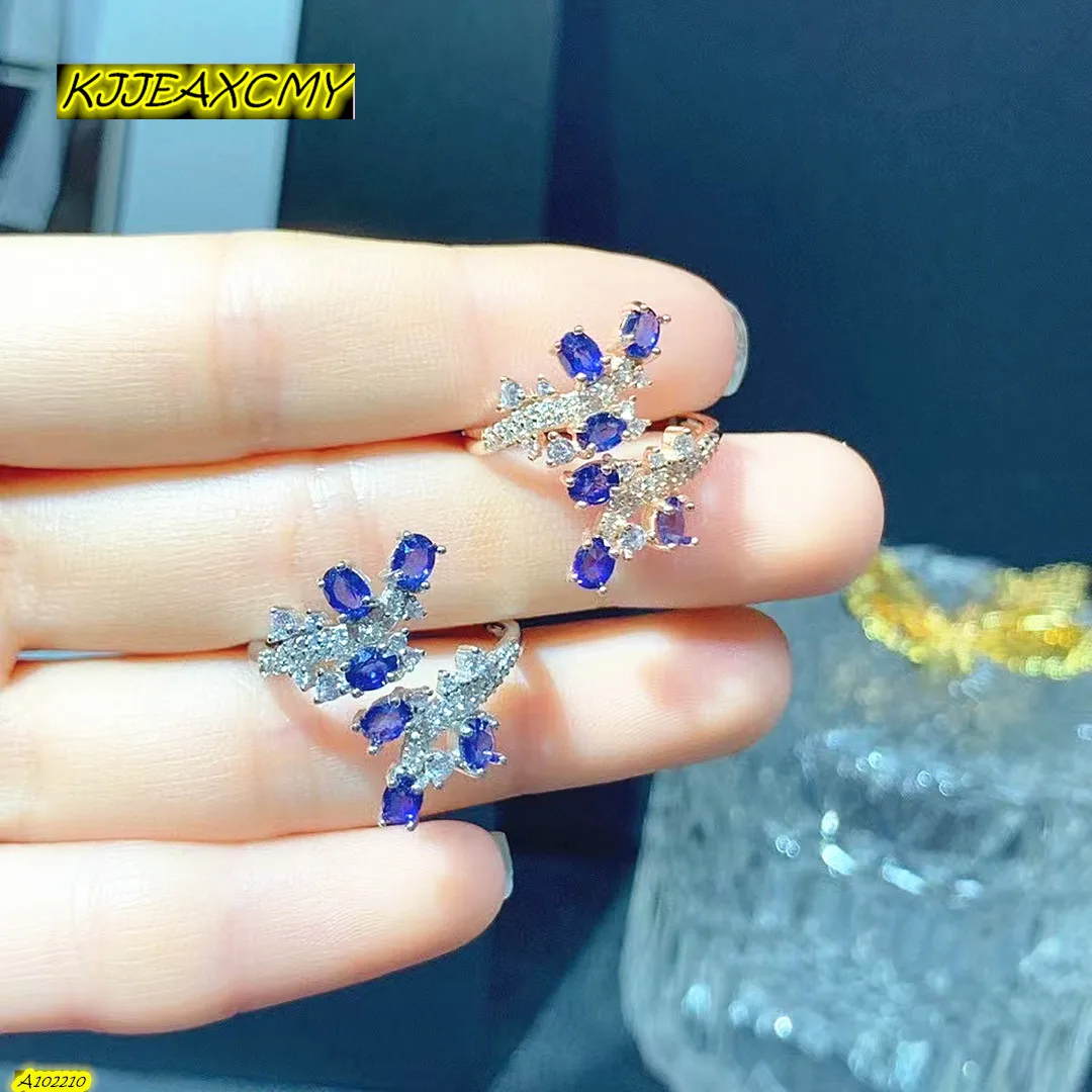 

Boutique Jewelry 925 Sterling Silver Natural Sapphire Women's Ring· Girls' Party Birthday Gifts Bridal Matching New Fashion