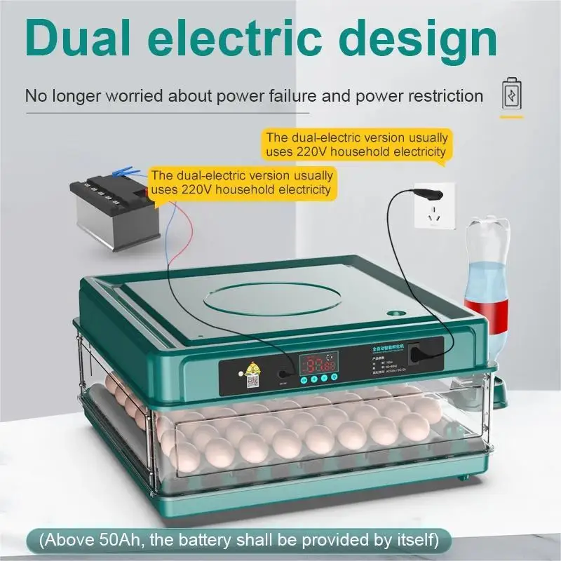 9/15/24/36 Eggs Incubator With Drawer Type EggIncubator With Automatic Water Ionic Waterbed Replenishment And Temperature Contro