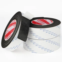 Strong EVA Foam Tape Single Sided Sponge Insulation Anti Vibration Tape Waterproof Hot-melt Glue Black Self Adhesive Tape 1 Roll