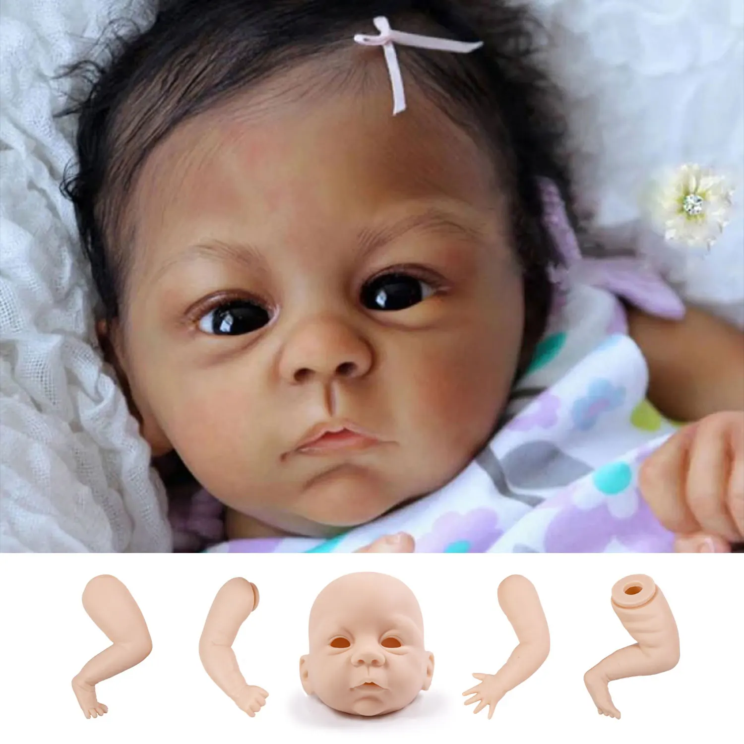 Witdiy Halow 45 cm/17.72 inch new vinyl blank reborn doll baby unpainted kit/Give 2 gifts