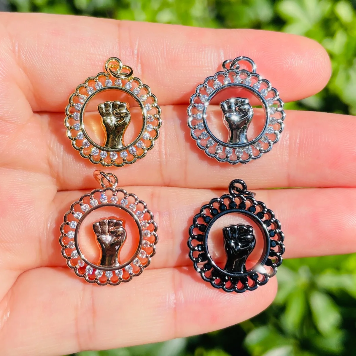 5pcs Black Lives Matter Fist Charm for Girl Bracelet Necklace Making BLM Symbol Pendant for Handmade Jewelry Accessory Wholesale