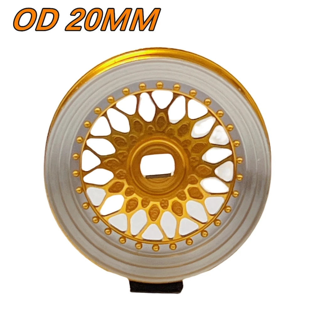 MINI-Z AWD BBS ruota in metallo oro/argento (diametro 20mm, 2 pezzi) per Drift RC Kyosho FWD MA020 MA030 WLtoys K969/K989