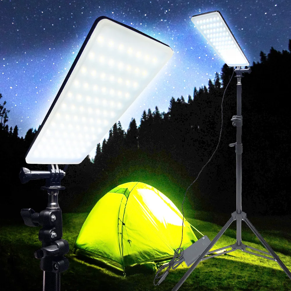 Kalus Slide LED Lantern Tripod Lighting Stand USB Recchargeable Height Control Camping Car Pear Fishing Outdoor Work Light Cam ping supplies