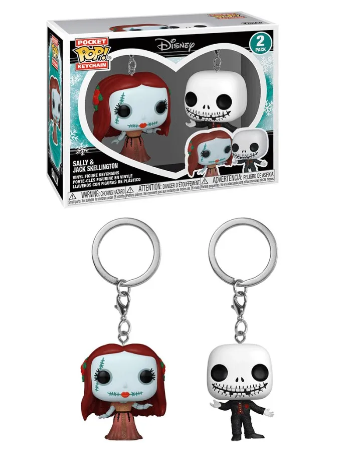 Pocket Pop Sally & Jack Skellington Disney 2 Pack keychains