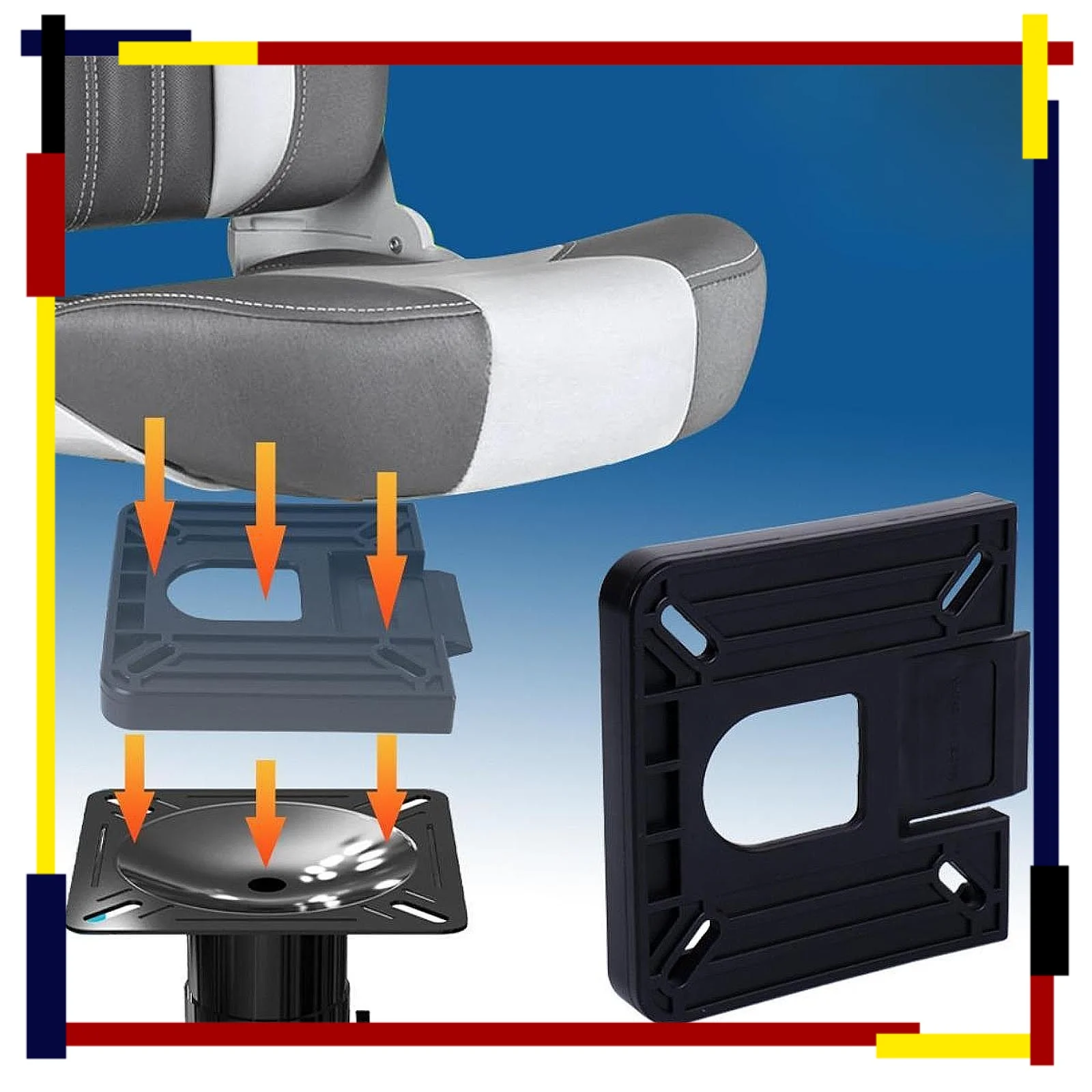 

Основание для крепления сиденья лодки, практичная профессиональная запасная часть, портативный морской аксессуар для рыбацких лодок