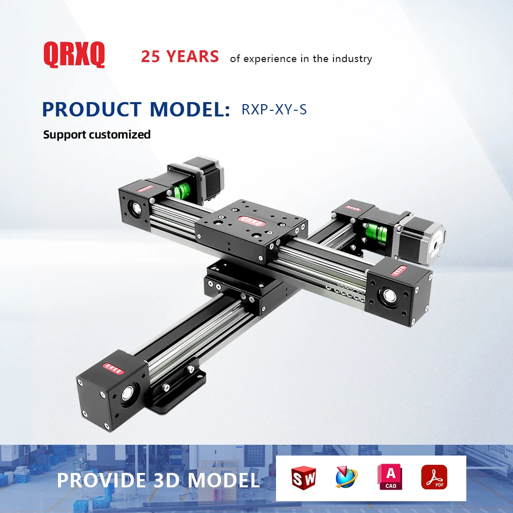 QRXQ RXP-XY-S-45 Dual Axis Customized Xyz 3 Axis Gantry Linear Module Set Sliding Table Linear Module