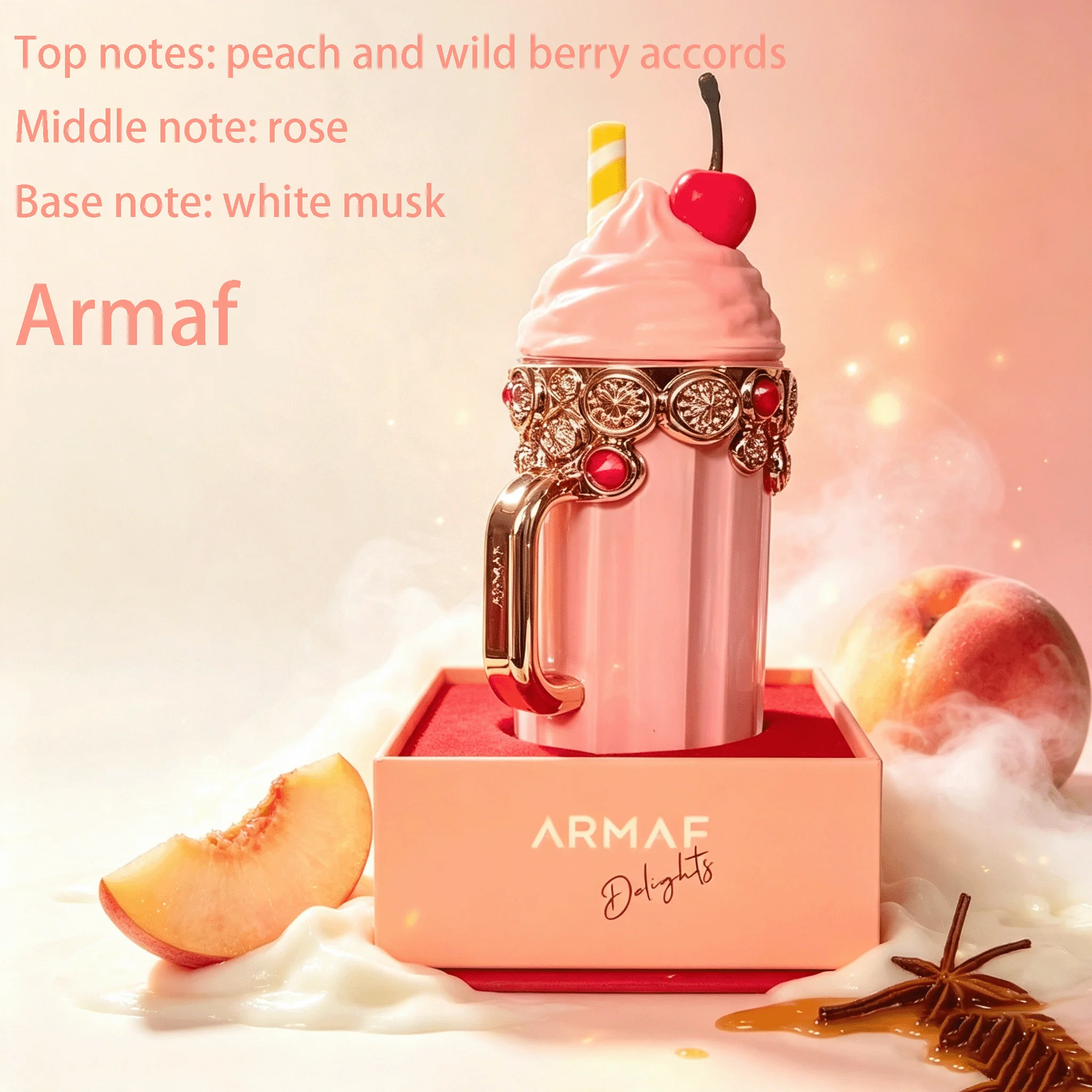 Armaf Delights Island Breeze Perfume 100ml Eau De Parfum Peach Wild Berry Rose White Musk Women Fragrance