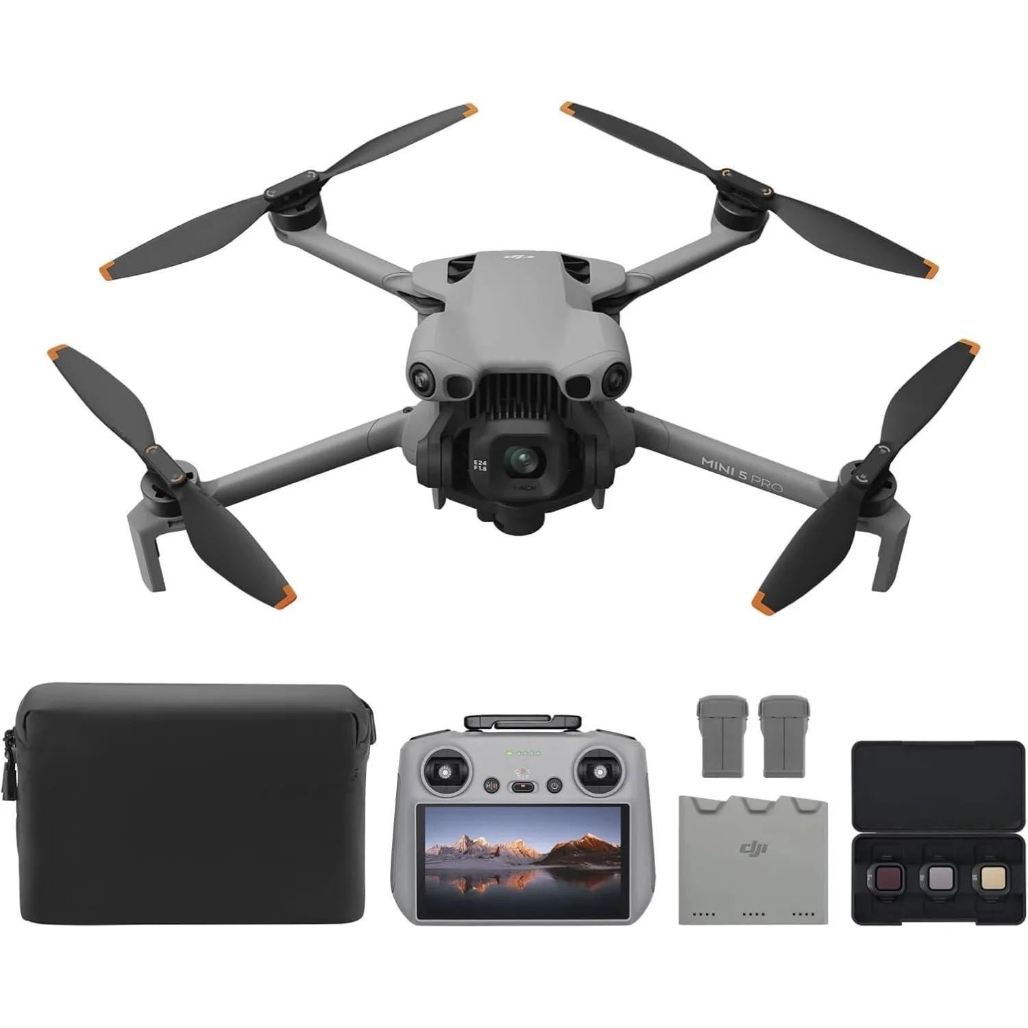 DJI Mini 5 Pro Fly More Combo Drone with RC 2, 4K UHD Camera, 1-Inch CMOS Sensor, Three Batteries, Intelligent Obstacle Sensing