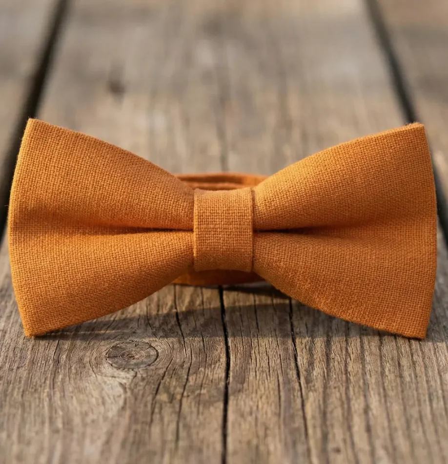 FR BE Burnt Orange Linen Wedding Set