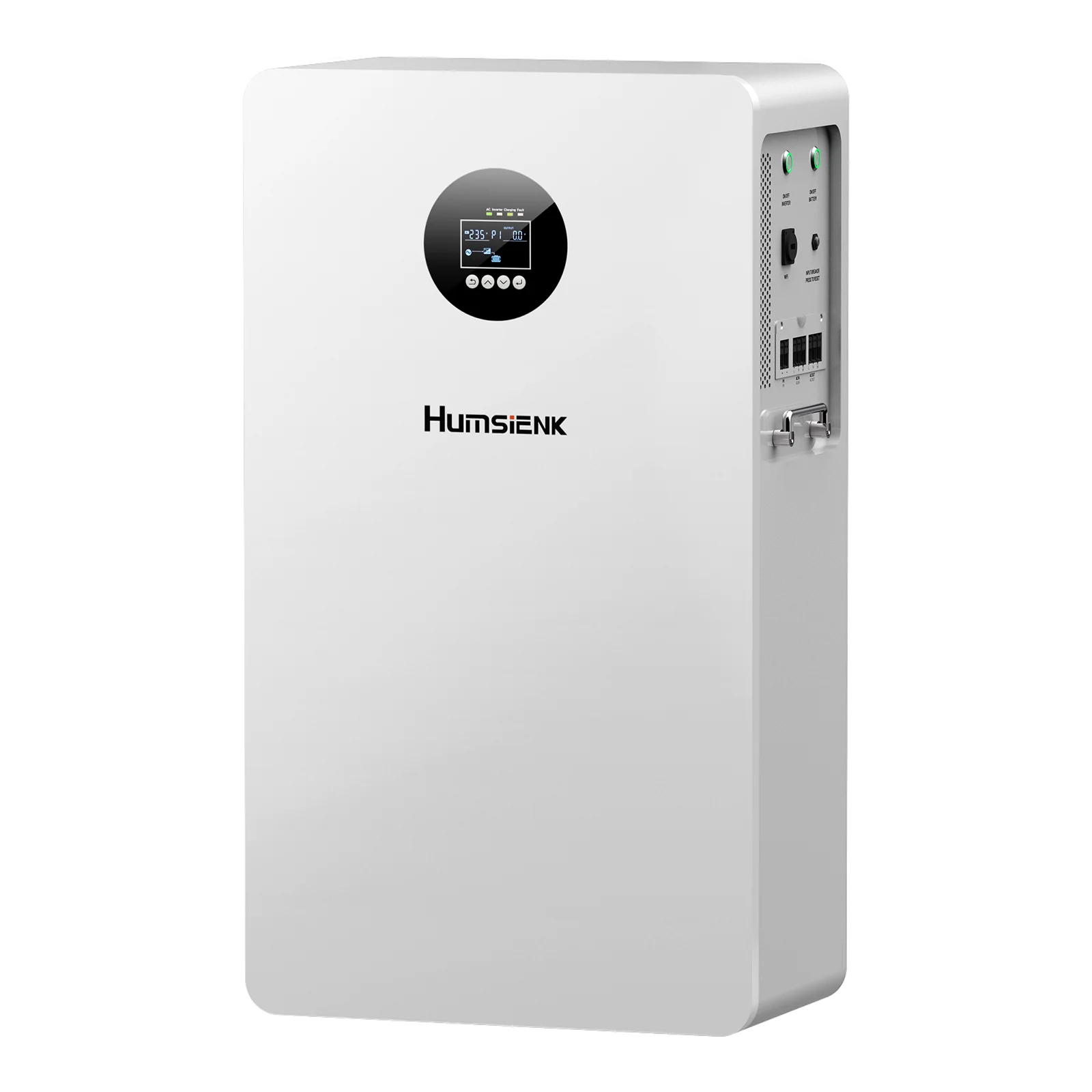 Humsienk 5,12kWh All-in-One Energiespeichersystem mit 5KW Solar-Wechselrichter Reiner Sinuswellen-AC220V-Ausgang, 160A MPPT Solarladegerät, PV Max 500V Eingang, für Zuhause/Büro