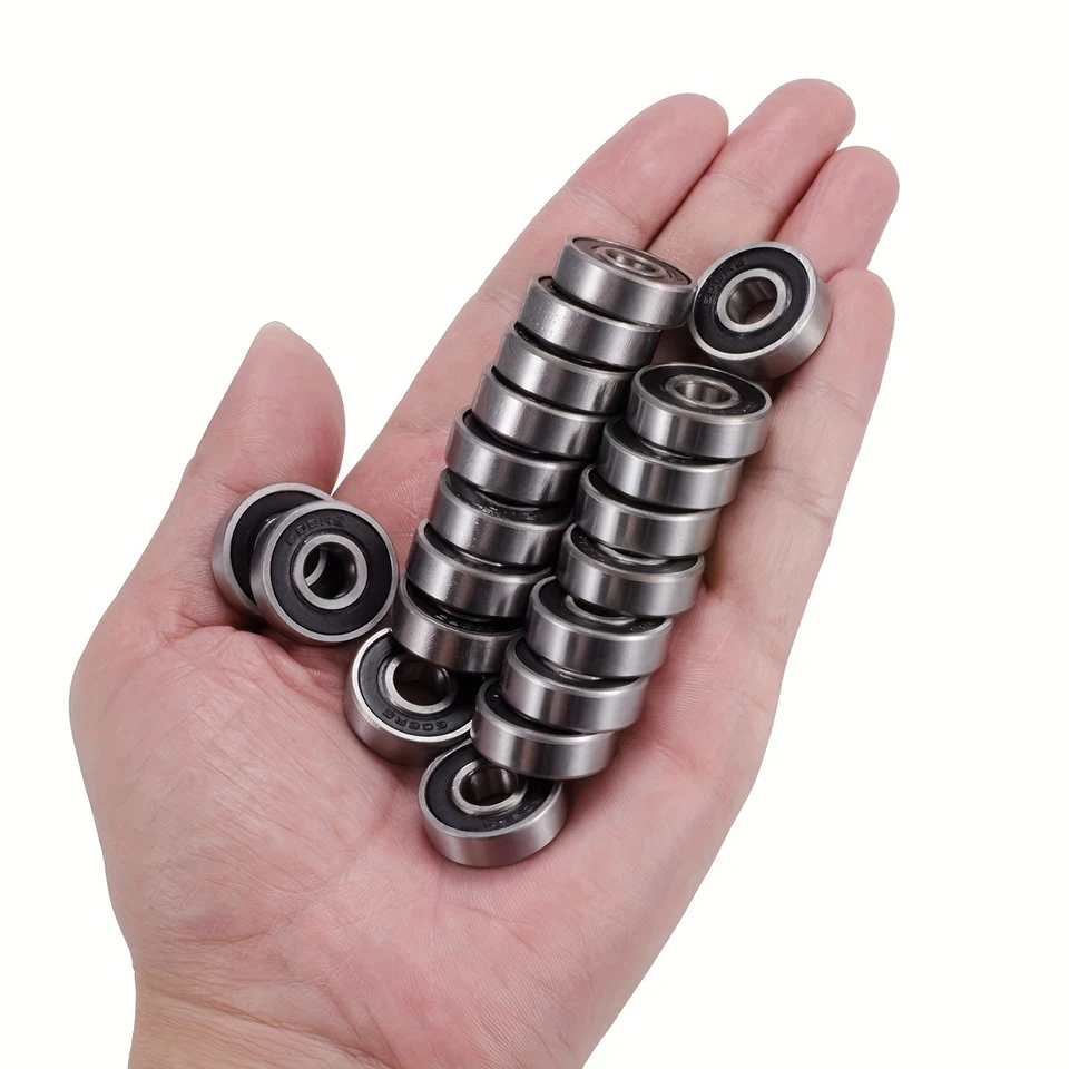 608-2RS Ball Bearings 608 RS Chrome Steel Double Rubber Sealed Deep Groove Bearings for Skateboard Inline Skates 3D Printer