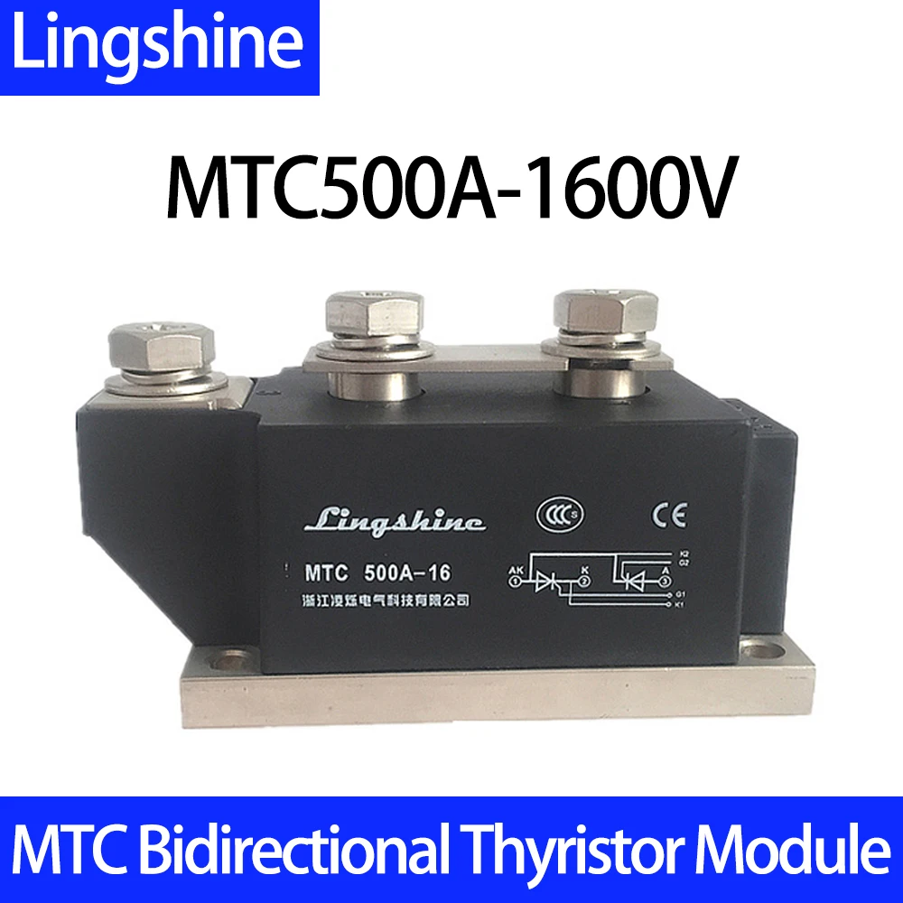 

MTC500A Thyristor Module 1600V Bidirectional Thyristor Soft Start Type Welder Thyristor Module