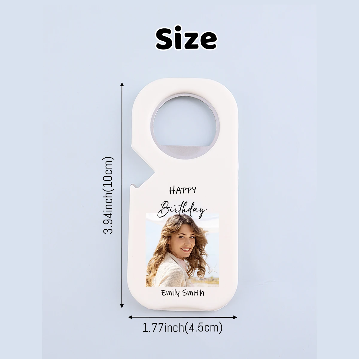 Customized Multifunctional Magnetic Bottle Opener With Customized Name And Image, Combining Style And Simplicity.