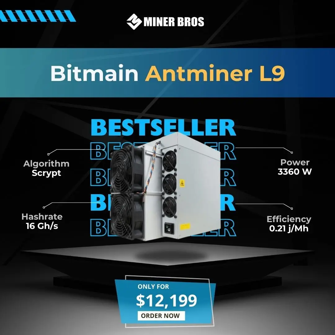 MD ซื้อ 20 แถม 11 ฟรีพรีเมี่ยมใหม่ BITMAIN Antminer L9 16G 3360W Litecoin Miner