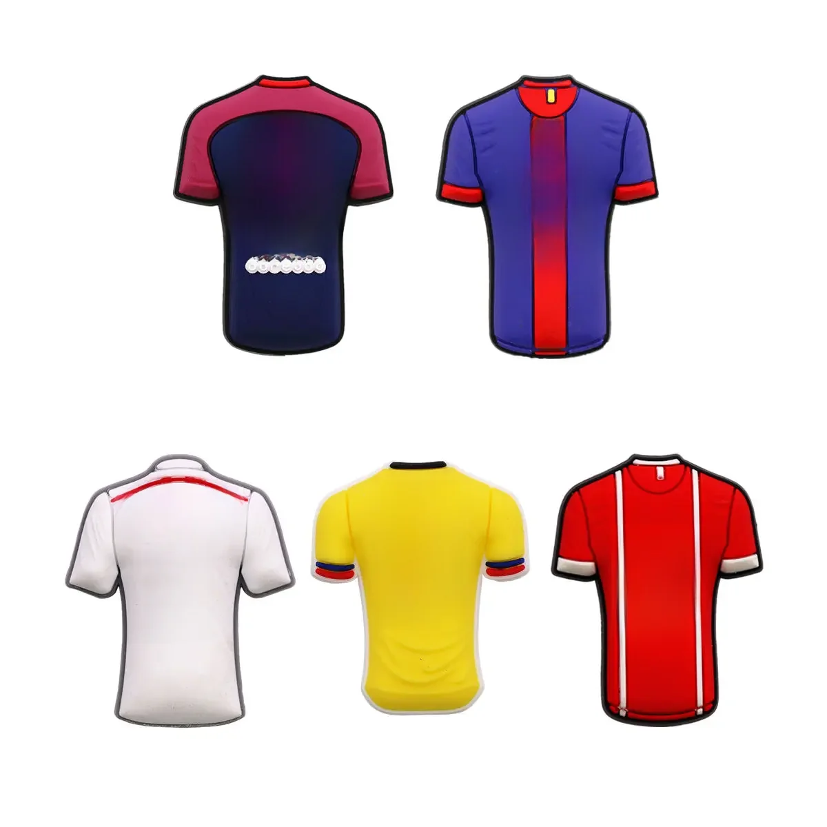 1 pièces maillot de Football Original PVC chaussures breloques sandales de créateur décorations supérieures accessoires vêtements de Football formes sabots boucle