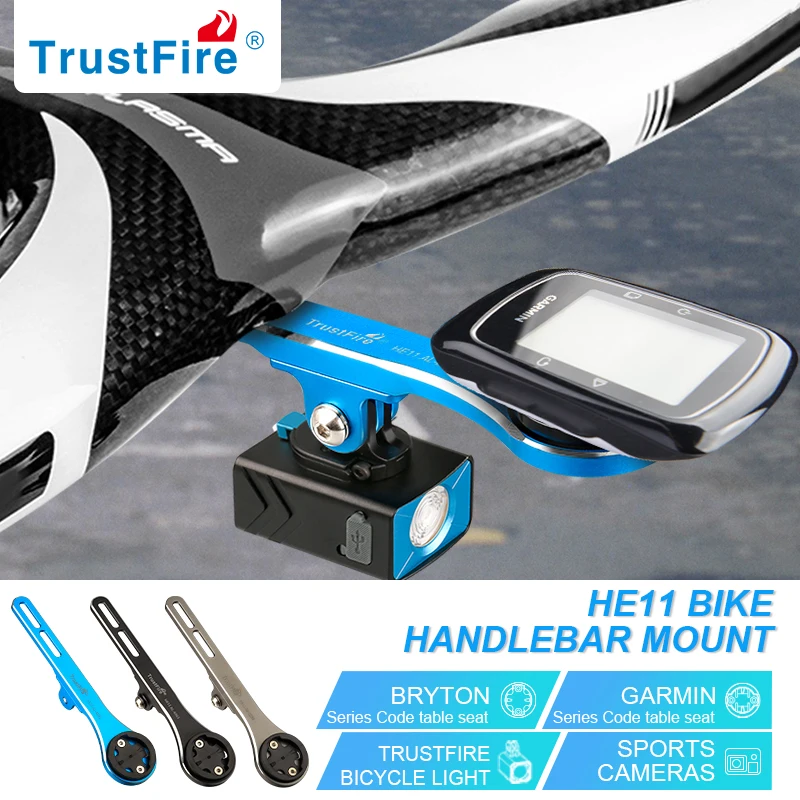 TrustFire HE11 road bike GPS mount computer holder handlebar extenders for Garmin Edge 520 plus 820 810 bicycle front light