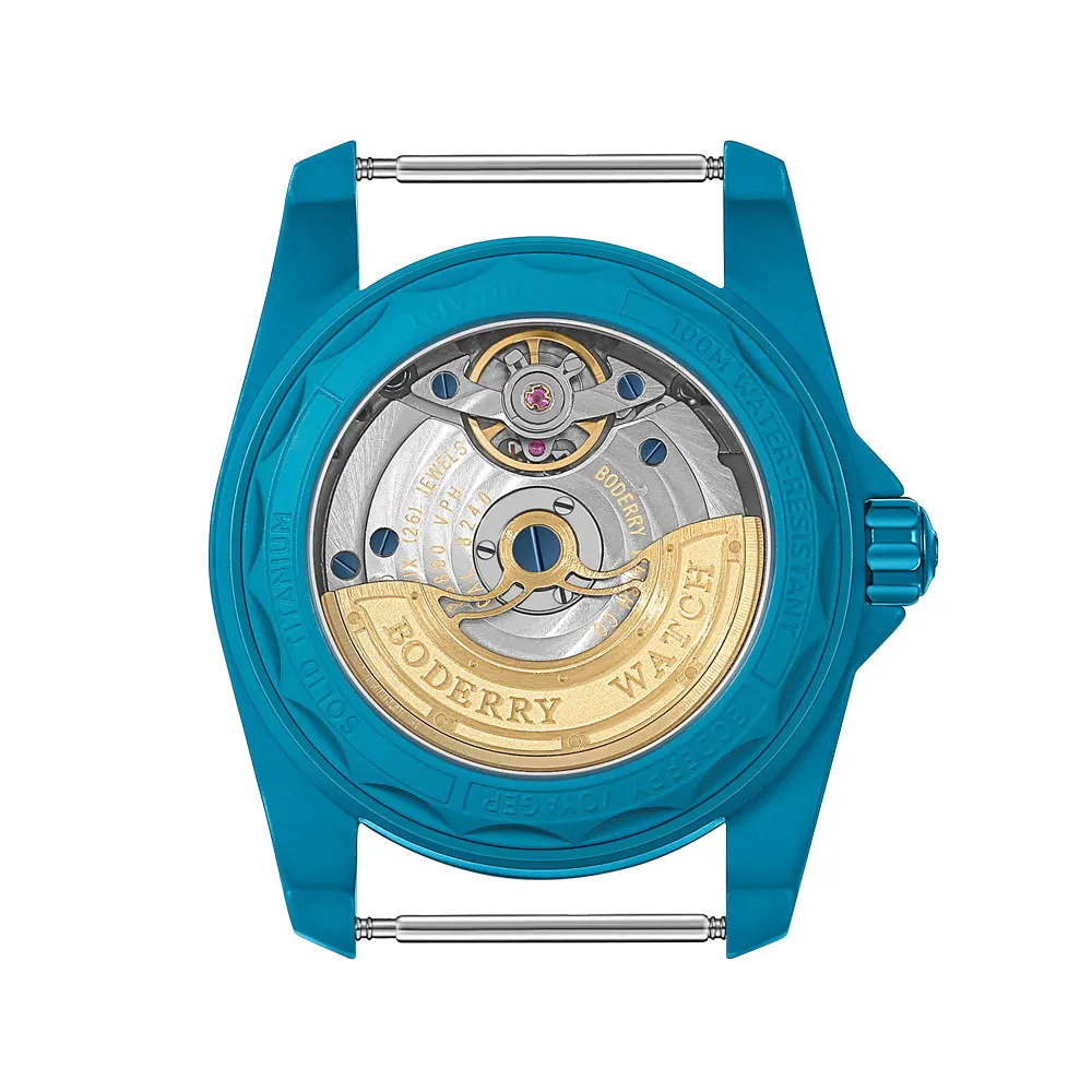 BODERRY ساعات ميدانية للرجال تيتانيوم أوتوماتيكية من أفضل العلامات التجارية ساعة يد 100 متر مقاومة للماء ساعة عسكرية للرجال #2