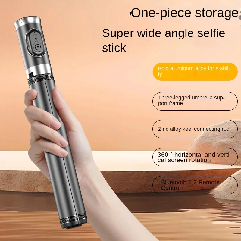 FANGTUOSI 2025 NUOVO 1.7M All In One Espandibile Treppiede per telefono portatile Selfie Stick con telecomando wireless BT staccabile compatibile