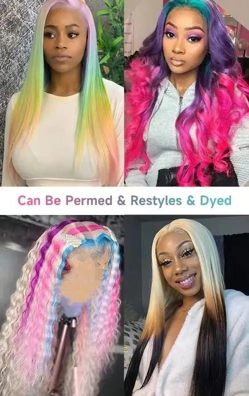 34インチ グルーレスウィッグ 人毛 生え際処理済み S613 13x4 HDレースフロントウィッグ 人毛 グルーレス 200%密度 ベビーヘア付き