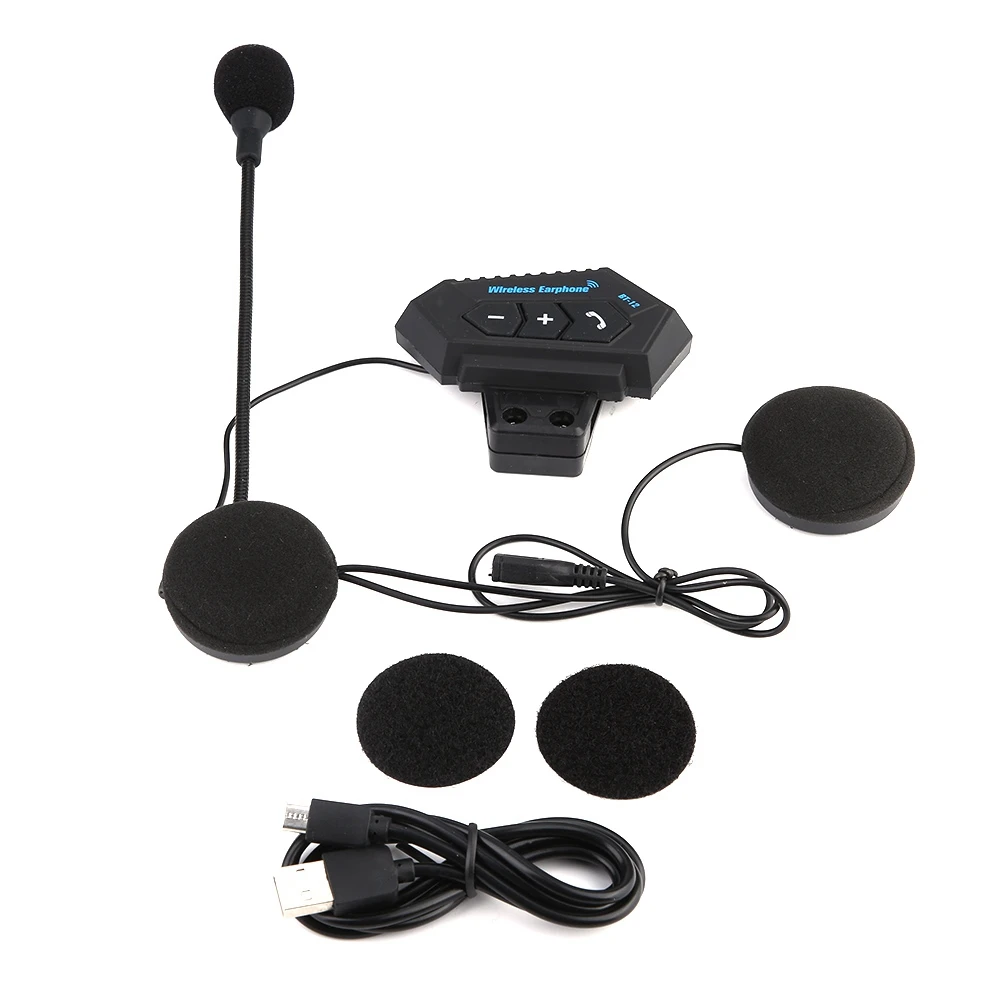 Motorrad BT Helm-Headset Kabelloses Freisprechsystem Stereo Anti-Interferenz Wasserdichter Musikplayer Lautsprecher