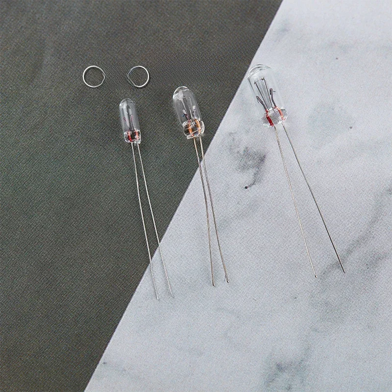 Mini ampoule à filament de riz Edison In347, 3/4/5mm, 1.5/3/6/9/12/24V, 10 pièces