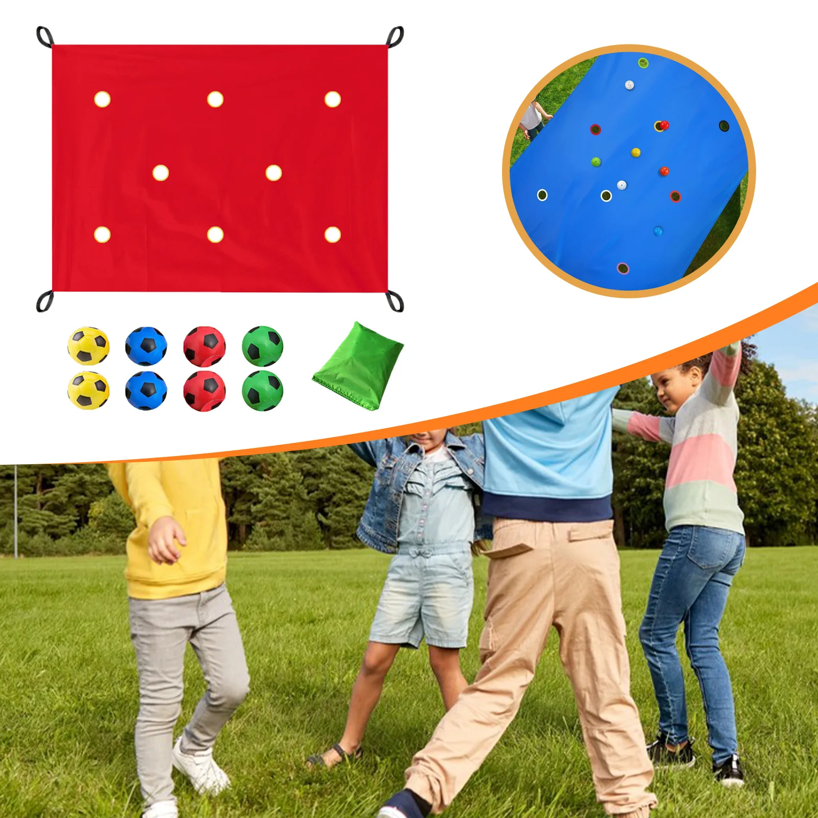 Ultimate Cooperative Team Building Game Tarp with 8 Holes Fun Group Activity Perfect for School Corporate Grassland Gym Events