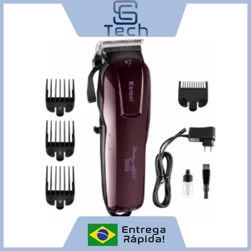 Kemei Km-2600 Bordô Bivolt Hair Cutter