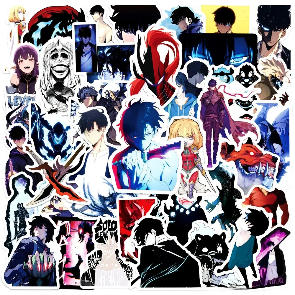 AliExpress FANLU 10/50PCS Solo Leveling Stickers Animation Graffiti Sticker Laptop Phone Guitar Car Bike Skateboard Decoration Cartoon Decals Toy