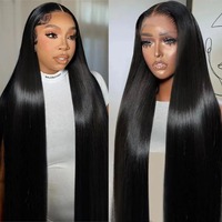 Mossily 30 40 Inches 13x4 Bone Straight Lace Front Wig HD Transparent Brazilian Human Hair Wigs For Black Women Lace Frontal Wig
