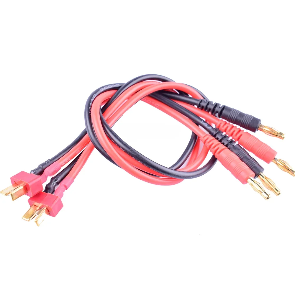 2 pièces Deans mâles ou prise T vers fiche banane de 4mm, câble de chargeur ou de batterie avec 14awg 11.8
