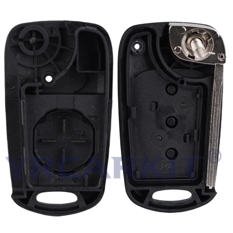 Coque de clé de voiture à distance de remplacement, étui à clé pliable, 3 BT, Kia K2, K5, Rio 3, Picanto, Ceed, Cerato, Sportage, Hyundai