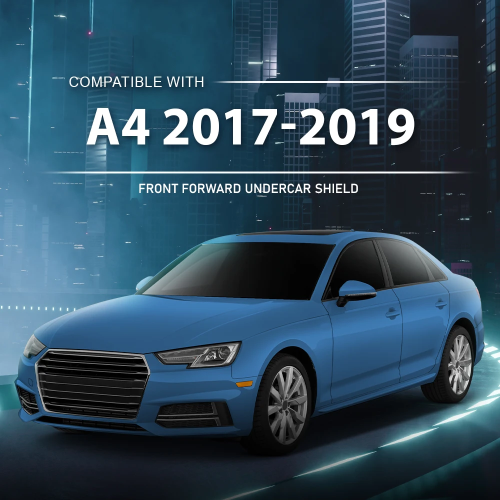 แผ่นกันกระแทกใต้ท้องเครื่องยนต์ด้านหน้า 8W0807611A สำหรับ Audi A4 ปี 2017-2020 สีดำใหม่ ผลิตจากพลาสติก PP ป้องกันใต้เครื่องยนต์และกันโคลน