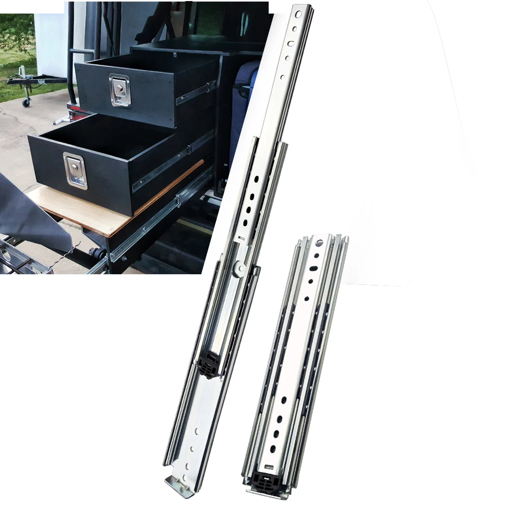 Imagem -02 - Corrediças Resistentes da Gaveta de Cxhiia Cxa2576 Trilhos Completos da Corrediça da Gaveta da Extensão do Rolamento de Esferas Dever 220kg Capacidade de Carga Corrediça da Gaveta