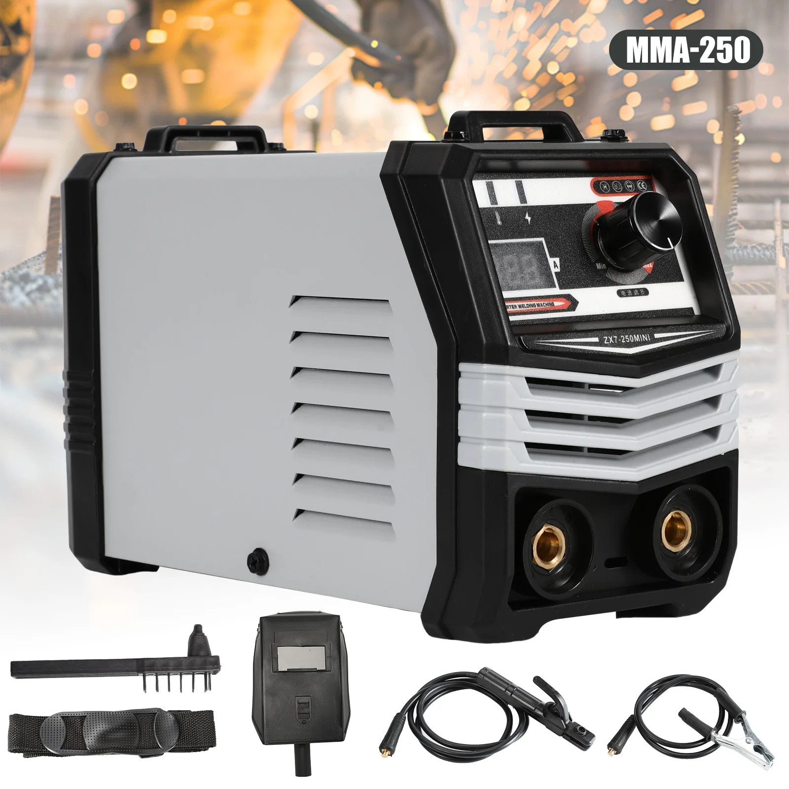 MMA 250A IGBT Inverter DC Welding Machine 220V Compact Portable Arc Welder LED Digital Display DIY Welding Repair Kit