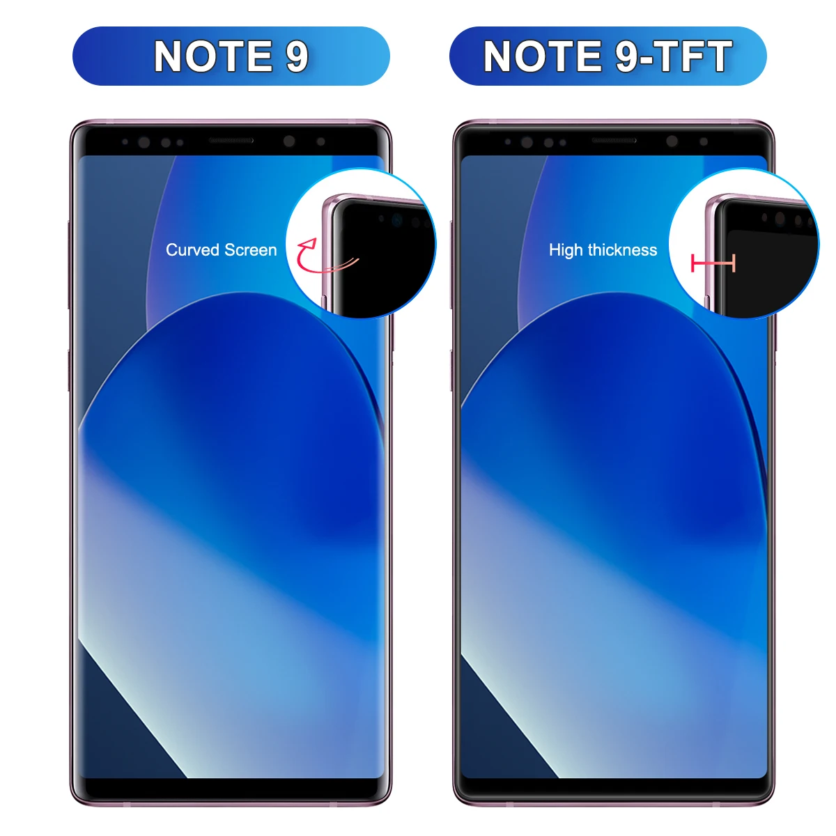 Display TFT per Samsung Note 9 Display LCD Touch Screen Digitizer Sostituzione per Note9 N960 SM-N960F Schermo con cornice