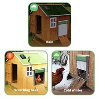 Solar Rolling Gate Automatic Chicken Coop Door Light Sensing Auto  Chicken Door Opener Battery Powered&Solar Energy Powered