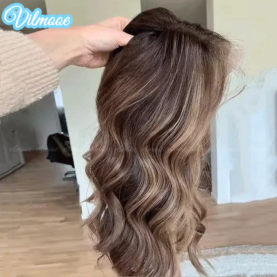

360 Full Lace Wig 5x5 Silk Top Closure Human Hair Wigs Pre Plucked Honey Blonde Highlights Wig 13x4/13x6 HD Lace Frontal Wigs