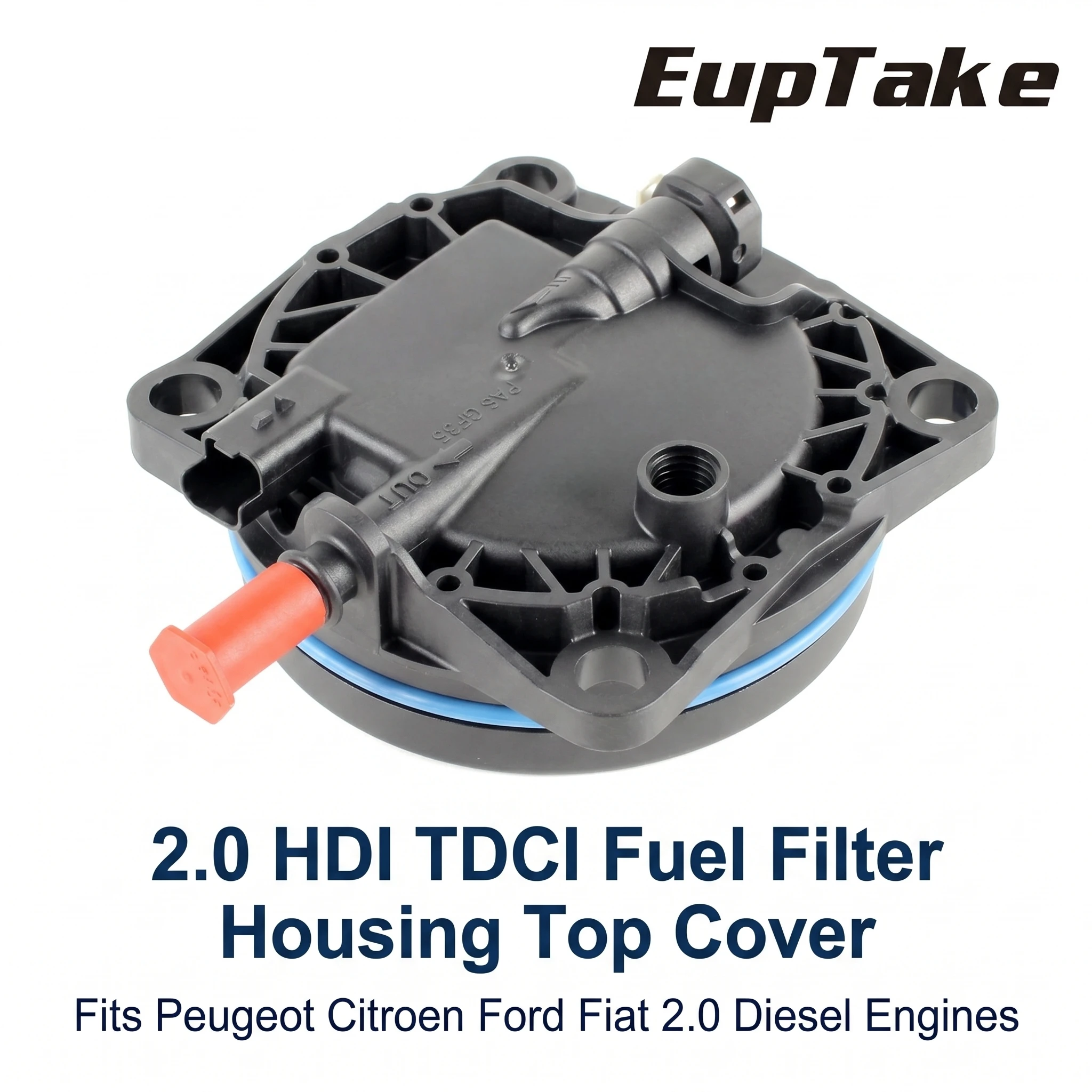 Obudowa filtra paliwa 2.0 HDI TDCI, górna pokrywa 190442 9813802280 1040354S02 do Peugeot 308 508 Citroen C4 C5 Ford Mondeo Kuga Focus