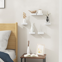 3PCS/SET White Wall Shelves Gallery Display Small Shelf Free-Floating Wall Decoration for Bedroom Living Room Children's Room