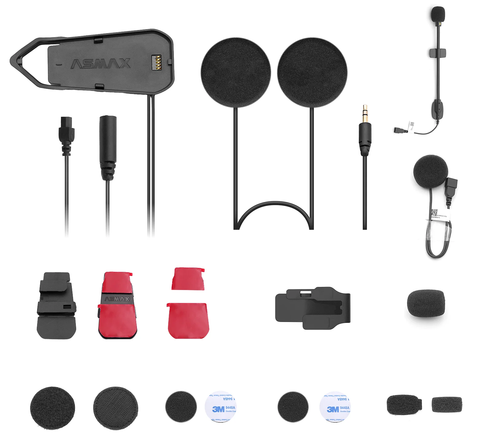 ASMAX Z1 40MM Speaker for Motorcycle Bluetooth Back Clip for Z1 Headset Soft Wheat and Hard Wheat